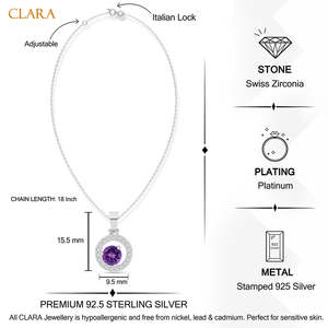Chaîne pendentif Romina en argent plaqué or 18 carats et platine, ornée de zircon, diamant et perle, tendance, forme goutte d'eau et fleur, pour mariage et fiançailles - Product Image 5
