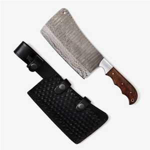 Top qualité personnalisé à la main en acier damas Chef couperet couteau de cuisine couteau couperet à viande manche en bois couperet serbe - Product Image 1