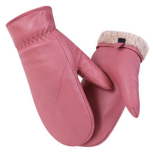 Moufles en cuir personnalisées pour cadeaux d'entreprise avec doublure chaude et design unisexe élégant pour les saisons froides - Product Image 3