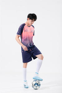 Niños Jersey Deportes Logotipo Personalizado Uniformes Fútbol Jersey Azul Amarillo Dropshipping Camiseta Fútbol Kit Fútbol Jersey Set - Product Image 2