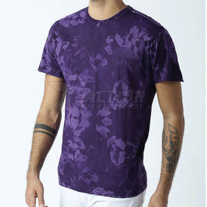 Camisetas de sublimación para hombre de calidad superior 100% algodón transpirable ajuste holgado patrón sólido impreso al por mayor - Product Image 2