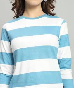 Ladies Premium Quality Plus Size Breathable Ladies Tee Shirts Relaxed Fit Casual Women 100% Cotton for Girls Twin Color - Product Image 5