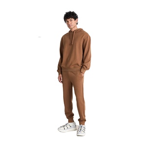 <b>Men</b> Maternity Jogger <b>Pullover</b> Sweatsuit 500 GSM Cotton Fleece Heavyweight Autumn Tracksuit Set Hoodie Gym Streetwear Custom OEM - Product Image 3