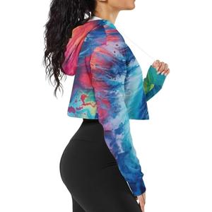 Sudadera Corta con Capucha para Mujer, Diseño Único, Buena Calidad, Estilo Pullover, Precio al por Mayor, Fabricante de Pakistán - Product Image 3