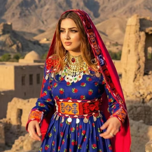 Robe afghane Kuchi faite à la main, tailles et couleurs personnalisées, faible MOQ, best-seller, légère et respirante, pour femmes adultes - Product Image 4