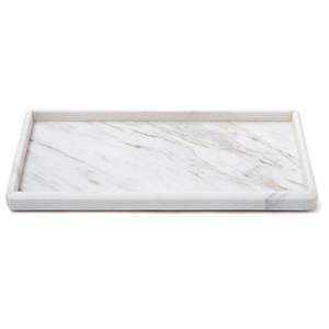 Usine 2024 plateau de placement organisateur de nourriture blanc marbre et poignée en métal plateau de service Dessert pâtisserie plateau de service comptoir de cuisine - Product Image 6