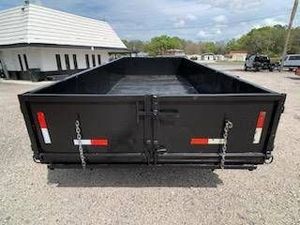 7 X 18 Tri-Axle High Productivity Dump Trailer with Hydraulic <b>Jacks</b> Gear & Motor Components for Agricultural Farm Use - Product Image 3