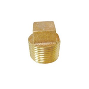 Qualité supérieure, OEM/ODM acceptable, surface en laiton naturel, durable, raccord de tuyauterie à tête carrée moulé, filetage BSPT/NPT, 1200 - Product Image 1