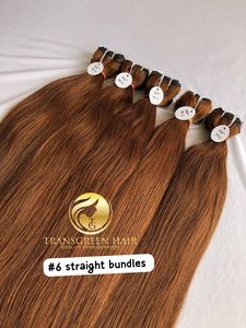 <b>Top</b> Best Quality 22'' #6Color Straight Wholesale's Bundle's Raw Indian Temple Direct From India Machine Double Weft Human Hair's - Product Image 3