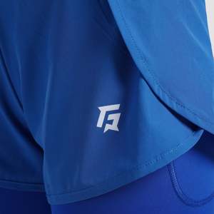 Leggings Cortos de Compresión Elásticos en Color Azul Eléctrico - Product Image 5