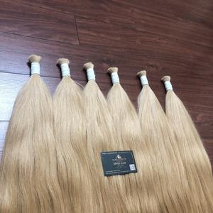 Vente chaude En Vrac Droite Extensions De Cheveux Humains Blonde Couleur Cendre Cuticule Aligné Vierge Cheveux Bruts Vietnamiens - Product Image 6