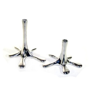 Impresionante juego de portavelas de metal para decoración de comedor y exhibición de sala de estar Diseño de tendencia para bodas y ocasiones especiales - Product Image 3