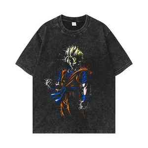 Camiseta de lavado ácido, camiseta de lavado ácido personalizada a la moda para hombre, camiseta Vintage de gran tamaño estampada, camiseta de lavado ácido Unisex de algodón 100% - Product Image 3