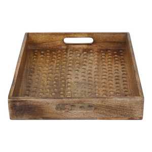 Bandeja DE SERVICIO DE MADERA Poli segura para el agua Bandeja de desayuno elegante para el hogar y el restaurante para bodas Fiestas de Diwali - Product Image 1