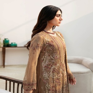 Venta de Eid, vestidos de trabajo bordados pesados indios y paquistaníes, Saari de tres piezas Salwar Kameez pakistaní e indio para mujer - Product Image 3