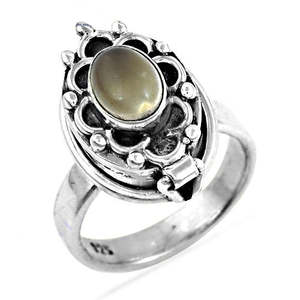 Anillo de Plata de Ley 925 con Piedra Turquesa Tallada para Mujer - Product Image 2