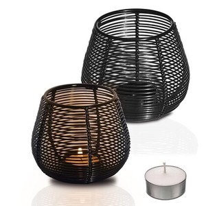 100% Pure Handmade Metal <b>Tea</b> <b>Light</b> Holder with <b>Candle</b> (10.7 x 10.7 cm) - Product Image 1