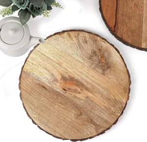 Placa de cargador de madera personalizada evento Fiesta cena boda elegante 13 pulgadas de diámetro nueva artesanía Placa de cargador de madera - Product Image 5