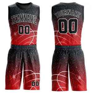 2025 vêtements de sport dernière conception uniforme de basket-ball Logo personnalisé uniforme de basket-ball de couleur unie pour adultes - Product Image 1