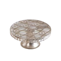 Ensemble de supports à gâteaux en métal blanc poli personnalisés en gros, durables, pour centres de table de mariage et décorations de table, forme et taille uniques