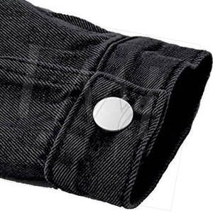 Chaqueta vaquera negra más vendida para mujer, moderna y transpirable con diseño personalizado, estilo tejido con relleno de algodón - Product Image 3