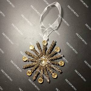 Ornements d'arbre de Noël perlés multicolores faits à la main décorations de vacances festives uniques taille personnalisable pour un usage domestique - Product Image 2