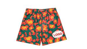 กางเกงขาสั้นผ้าตาข่ายเนื้อแข็งสำหรับผู้ชายกางเกงขาสั้นผ้าแคนวาสป้องกันรอยยับเป็นมิตรกับสิ่งแวดล้อมพิมพ์ลายดอกไม้แบบซับลิเมชันวิ่งเร็ว - Product Image 3