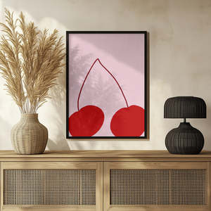 Diseño Minimalista de Papel con Motivo de Naturaleza Muerta, Dueto de Cerezas de Athene Fritsch - Product Image 3