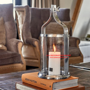 New Ultimate High Quality Finishing Design Glass & Metal Silver Polished Finished Handmade <b>T</b> <b>Light</b> <b>Candle</b> Holder Custom Quantity - Product Image 2