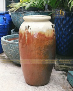 GL123H80CSO moderno ecológico crema rojo Ombre esmaltado maceta de cerámica elegante decoración del hogar elección plantación mejora jardines artesanía - Product Image 5