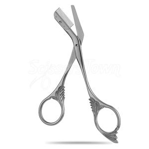 Ciseaux à cils de beauté avec peigne détachable pour la mise en forme des cils et le toilettage des sourcils - Product Image 1