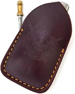 Couteau de chasse artisanal en acier Damas, fabriqué sur mesure par Steel Craft International, manche en Pakka/bois, lame droite de 130 mm, épaisseur de lame de 0,38 mm - Product Image 5