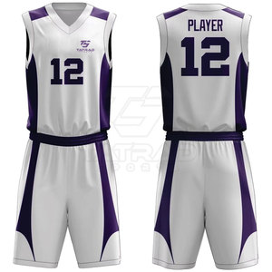 Tenues de basket-ball en tissu doux 100% polyester, couleurs personnalisées, séchage rapide, respirantes, sans manches, sublimation de haute qualité - Product Image 1