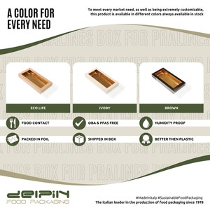 Made Italy Luxury Factory Disposable Eco-Friendly Recyclable Rectangular Cardboard Customizable Pralines <b>Box</b> Chocolate <b>Box</b> <b>Box</b> - Product Image 3