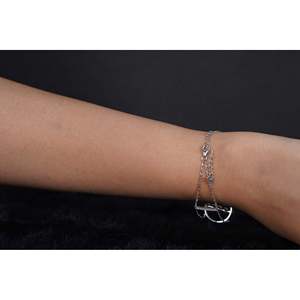 NOVAMART Fine SILVERINGS 925 STERLING CIRCLE of LIFE BANGLE Elegant <b>Silver</b> <b>Bracelet</b> with Crystal Accents Wholesale Export - Product Image 2