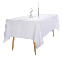Mantel Rectangular Impermeable, Resistente al Agua, Lavable y Personalizable, Moderno, Blanco, de 60x120 Pulgadas (6 Pies), para Bodas, Fiestas, Banquetes y Eventos