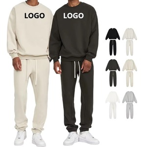 Vente en Gros Logo Personnalisé Brodé Décontracté Hommes en Coton Blanc Pantalon de Survêtement Court Boxy Sweat à Capuche Zip Ensemble Pantalon de Survêtement Évasé - Product Image 6