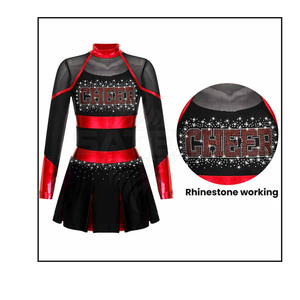 Tenues de cheerleading personnalisées, haute qualité, 100% polyester, respirantes, séchage rapide, fabriquées au Pakistan, service OEM - Product Image 5