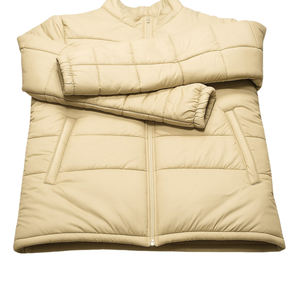 เสื้อแจ็คเก็ตบุใยเบาสำหรับฤดูหนาว มีซิปเต็มตัวและคอตั้ง ระบายอากาศได้ดี เหมาะสำหรับกิจกรรมกลางแจ้ง แจ็คเก็ตผู้ชายสีพื้น - Product Image 1