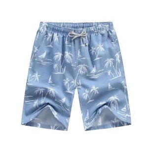 Shorts de Playa para Hombre de Secado Rápido y Transpirables con Logotipo Personalizado Bordado, Servicio OEM, Patrón Sólido, Tela de Poliéster - Product Image 1