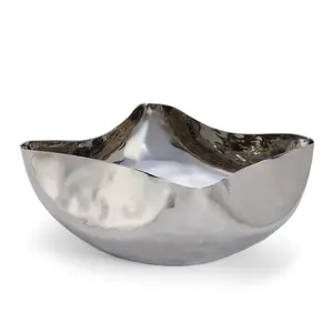 Zahid Exports HandmadeDesigner Polished <b>Metal</b> <b>Bowl</b> Modern Luxury Interior Decor <b>Bowl</b> with Plant Home and Party Decor plated safe - Product Image 1