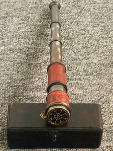 Leather <b>Pirate</b> Telescope Brass Spyglass Antique Marine Nautical Vintage Scope - Product Image 6