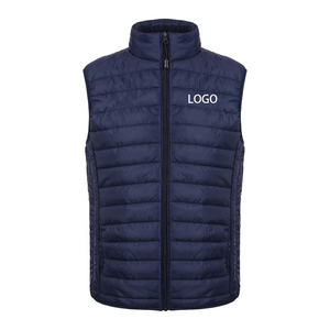 Vente en gros de haute qualité hommes hiver solide vêtements d'extérieur épais bulle veste à capuche Logo personnalisé chaud bouffant gilet hommes premium gilet - Product Image 3