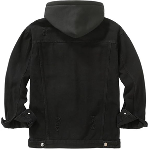 2025 Wholesale Premium High Quality 100% Cotton <b>Mans</b> <b>Stretch</b> Hood Denim Jacket Soft Cotton Summer Bright Colour Fashion Coat - Product Image 2