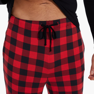 Conjunto de Pantalones a Cuadros Cómodos, Conjuntos de Pijamas para Hombre, Ropa de Estar Personalizada, Pijamas de Algodón Orgánico para Hombre, Conjunto de Ropa de Dormir Personalizada de Fábrica Premium de Vietnam - Product Image 4
