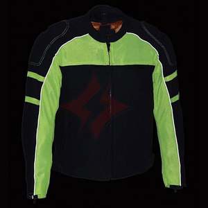 Veste de moto respirante et ventilée, unisexe, avec armure, en maille, couleur personnalisée, polyester/cuir, manches longues, coupe-vent, tout - Product Image 3
