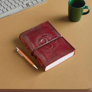 Cuaderno de Cuero Rústico Vintage A5 Personalizable y Reutilizable, Cosido a Mano, con Cubierta de Papel de Algodón Natural Hecho a Mano - Product Image 5