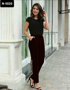 Dernier haut en rayonne fantaisie de style moderne avec pantalon de grande taille disponible à bas prix ensemble haut et pantalon de style moderne indien - Product Image 3