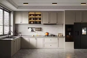 ชุดตู้ในครัวไม้เนื้อแข็งพร้อมประกอบทันสมัยตรงจากโรงงาน - Product Image 3