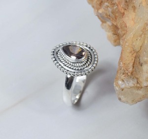 Natural Smoky Quartz Ring Classic Best Design Handmade Ring 925 Solid Sterling Silver 925 Silver Stamped Handmade Silver Jewelry - Product Image 3